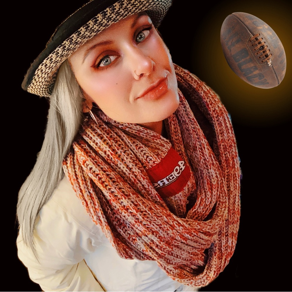 Womens Knit Red San Francisco 49ers NFL Infinity Neck Scarf Forever Collectibles